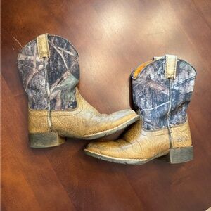 Ariat leather and Camouflage Cowboy Boots